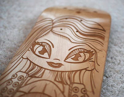 Laser Engraved Skateboard